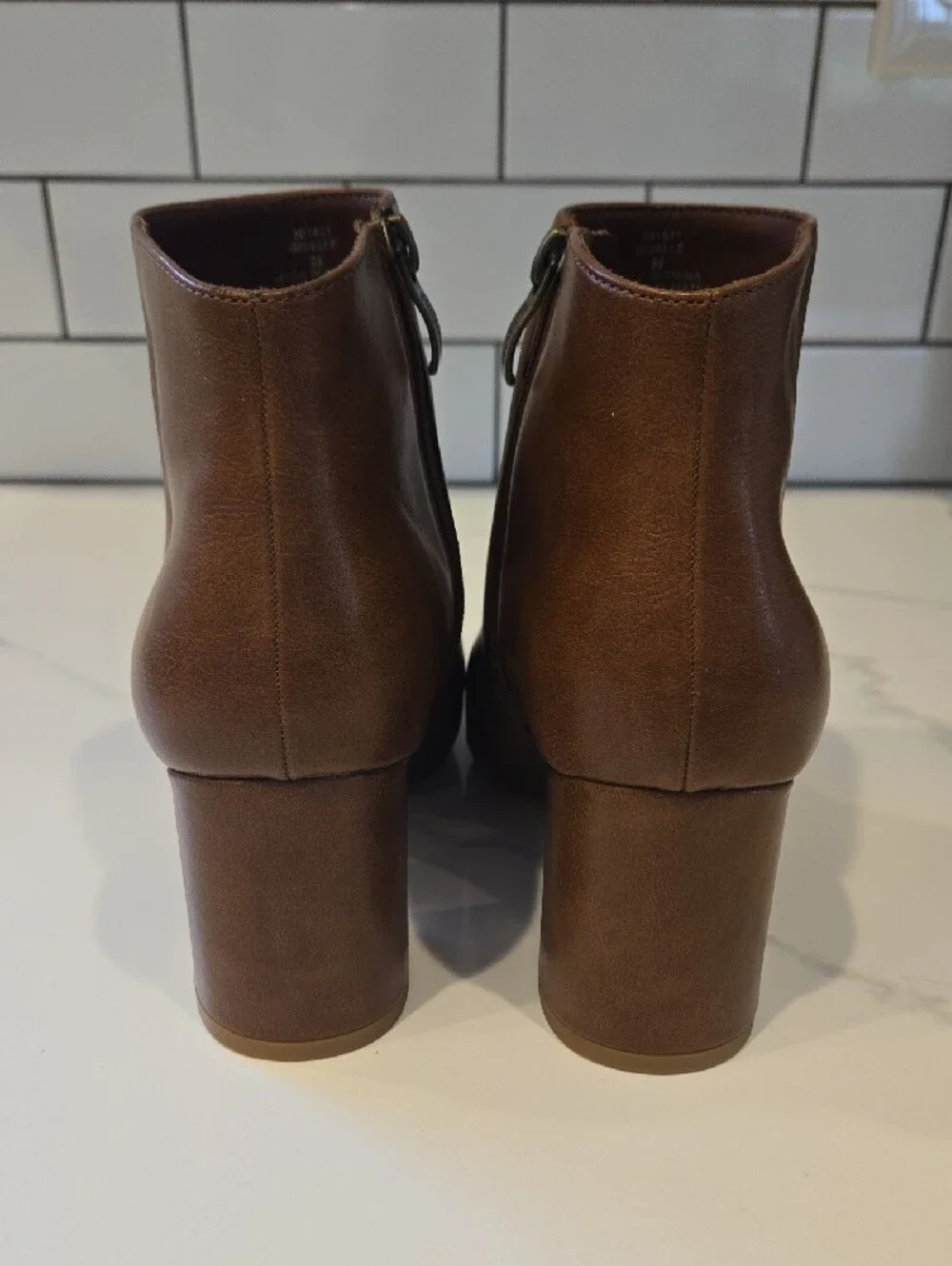Brown Women's Leather Ankle Booties - Classic Pointed Toe
